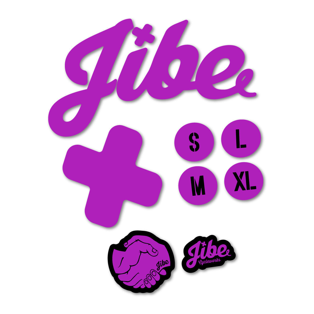 Adesivi Telaio Jibe XCHT 2023-2026 in vinile - Viola Rosa