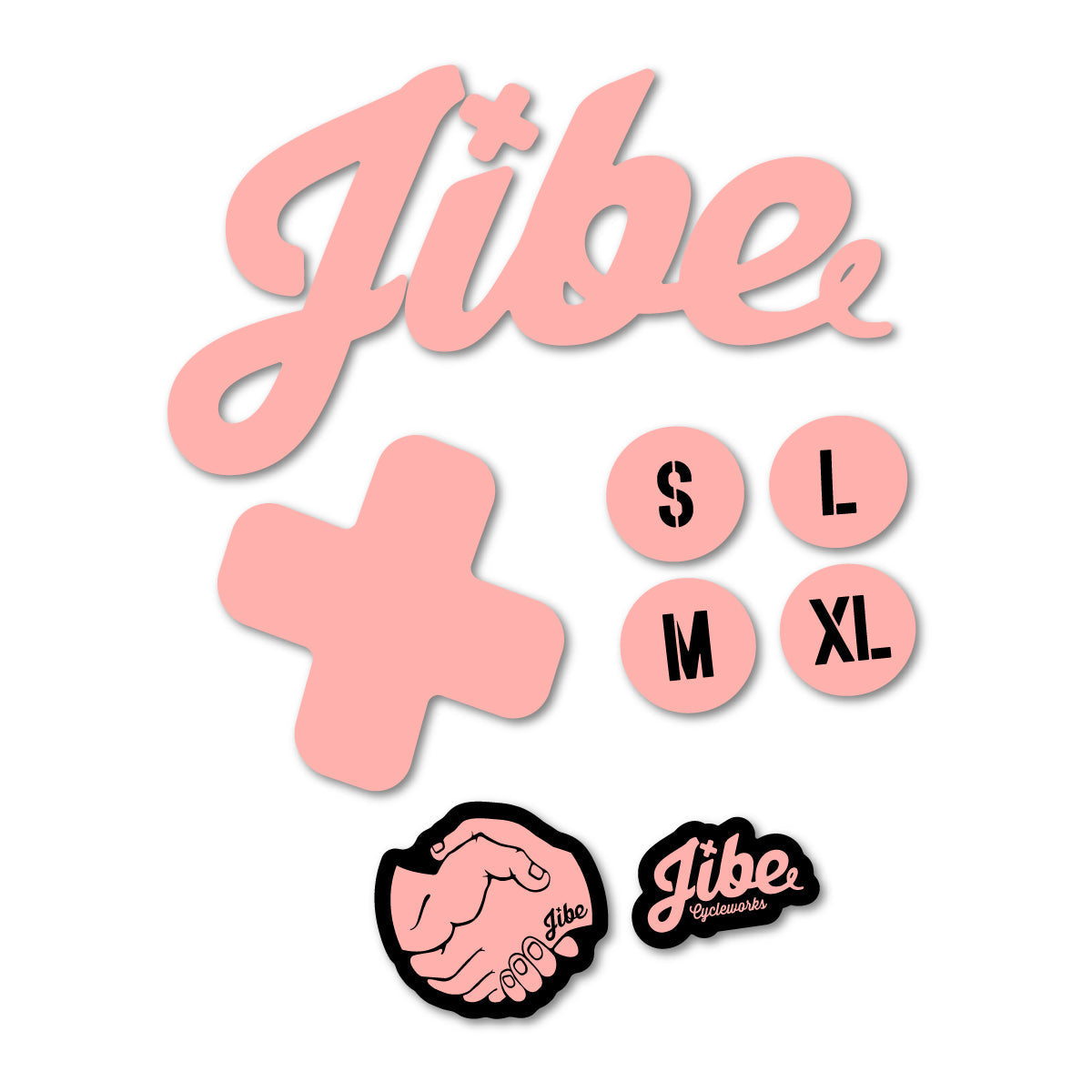 Adesivi Telaio Jibe XCHT 2023-2026 in vinile - Rosa Salmone