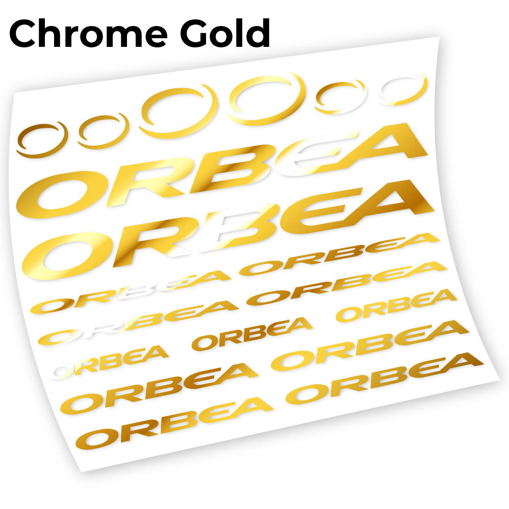 Adesivi Telaio Orbea Chart in vinile - Oro Cromato