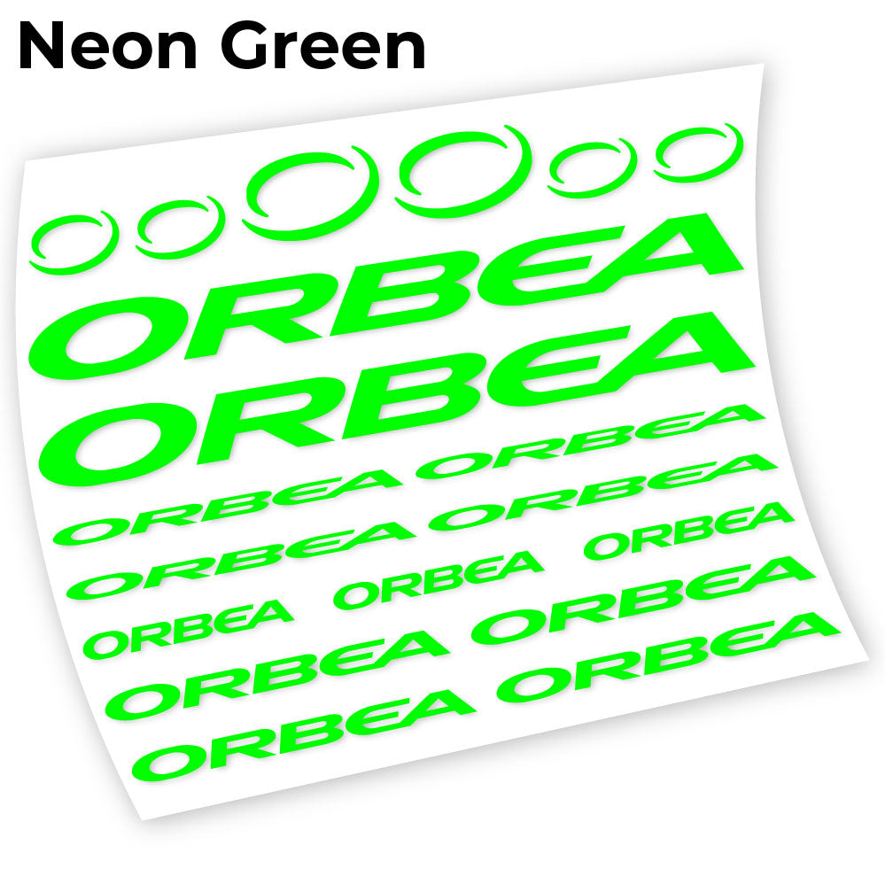 Adesivi Telaio Orbea Chart in vinile - Verde Neon