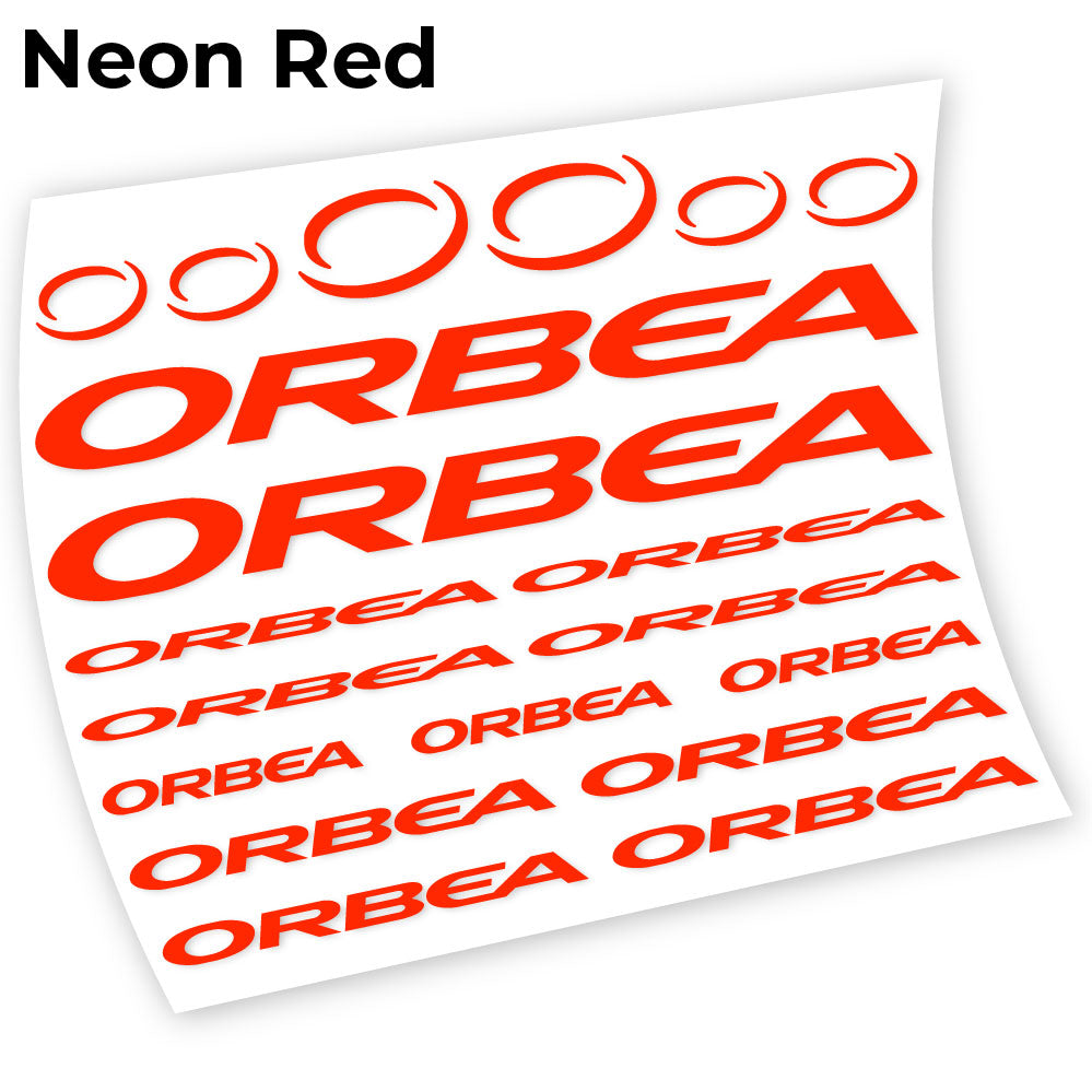 Adesivi Telaio Orbea Chart in vinile - Rosso Neon