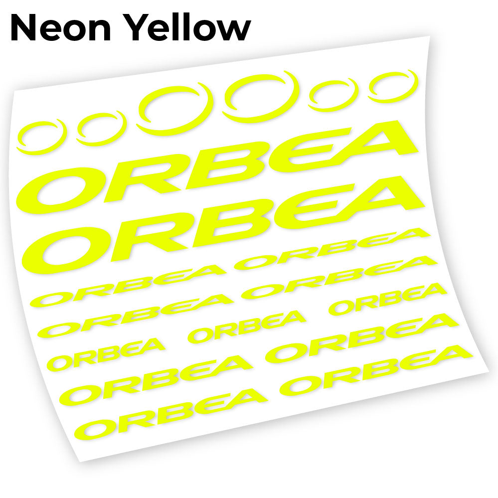 Adesivi Telaio Orbea Chart in vinile - Giallo Neon