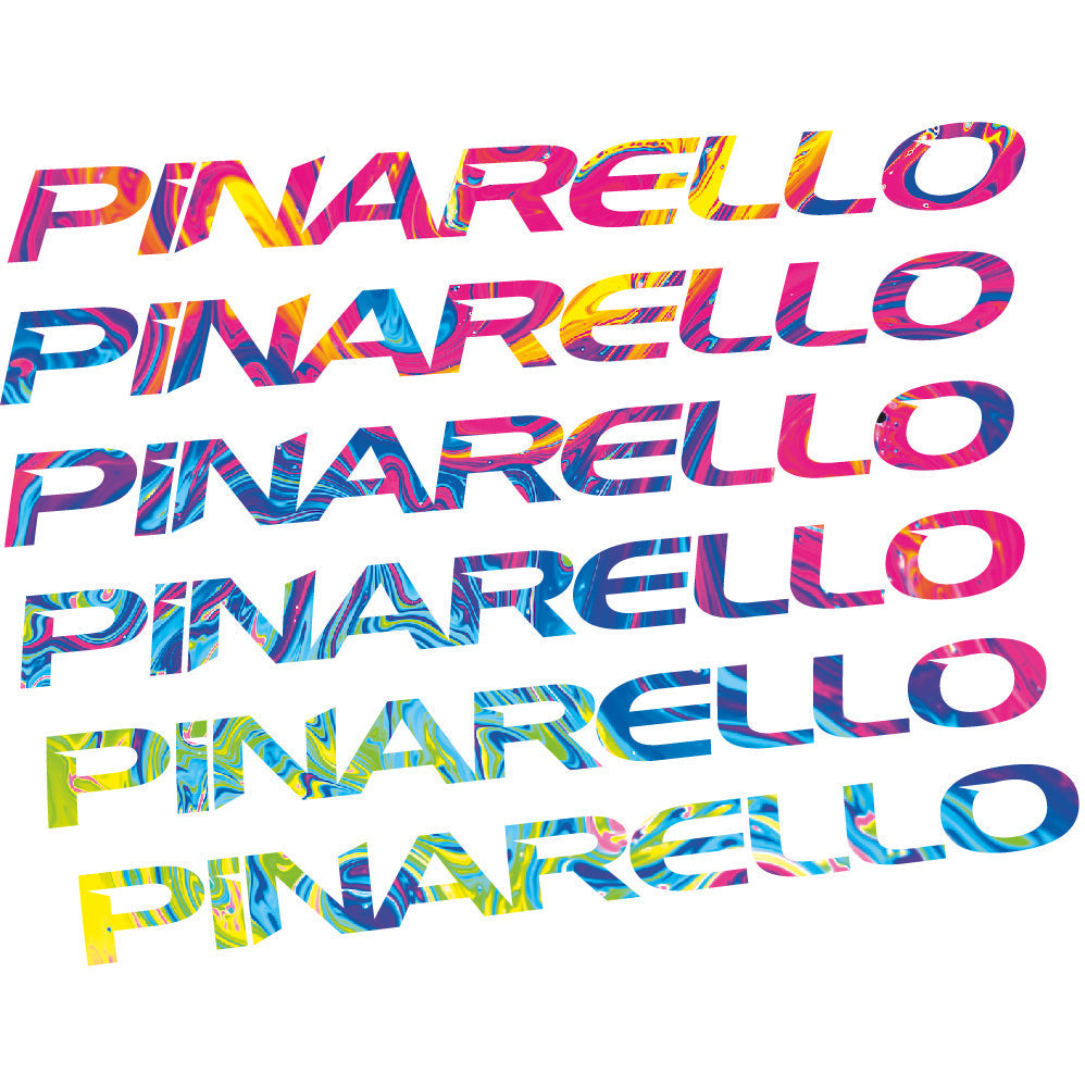 Adesivi Telaio Pinarello in vinile - Arcobaleno Psichedelico
