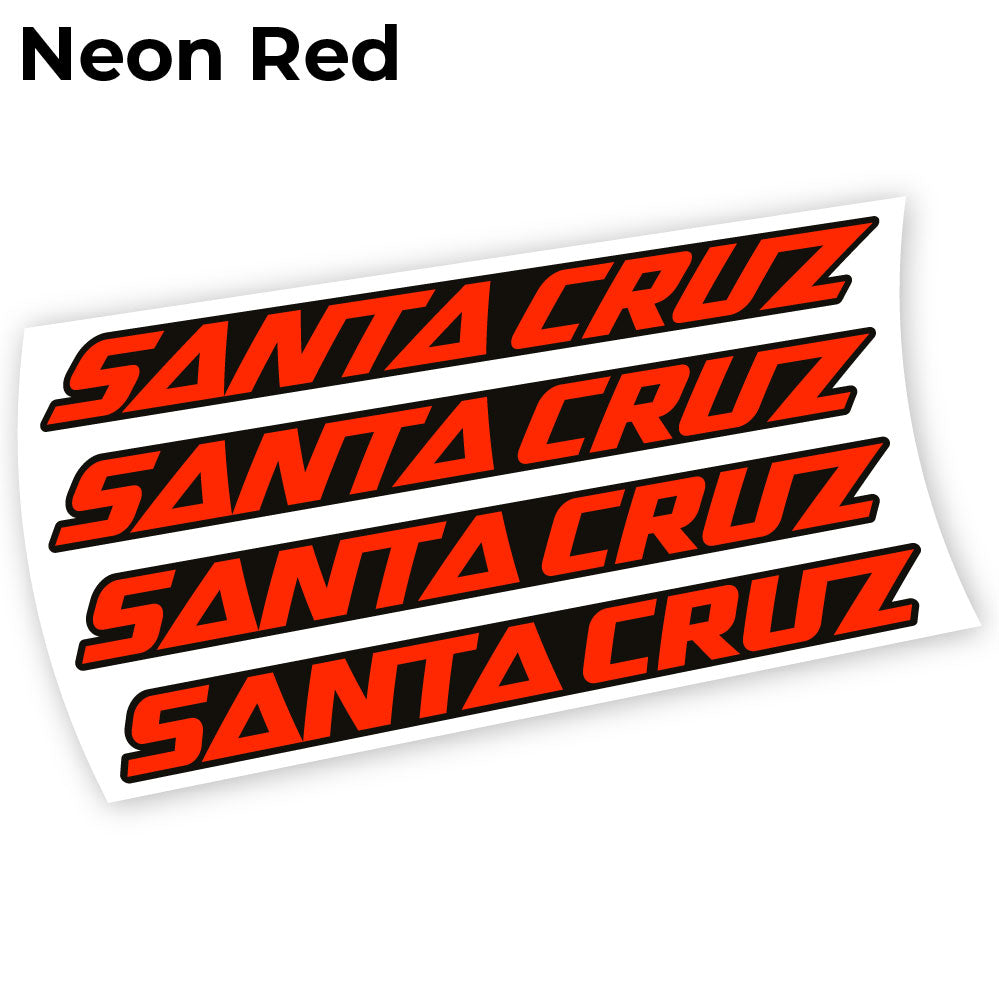Adesivi Telaio SantaCruz in vinile - Rosso Neon