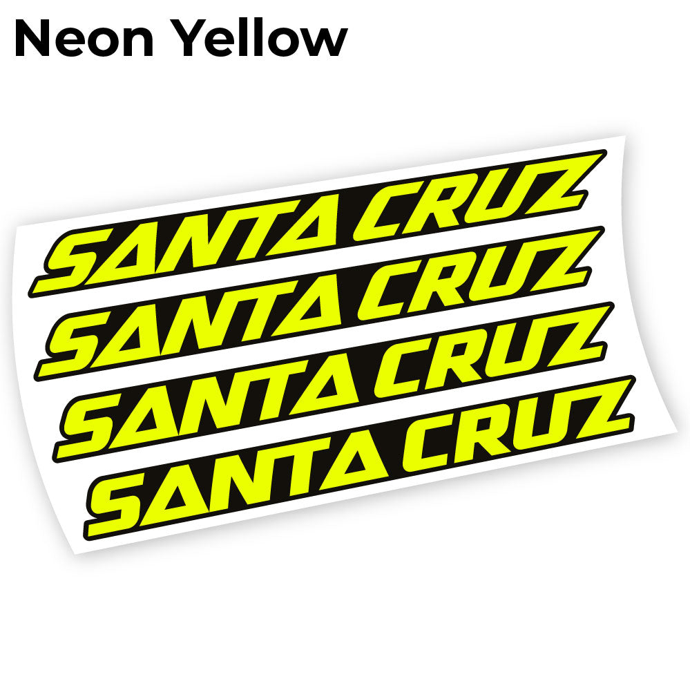 Adesivi Telaio SantaCruz in vinile - Giallo Neon