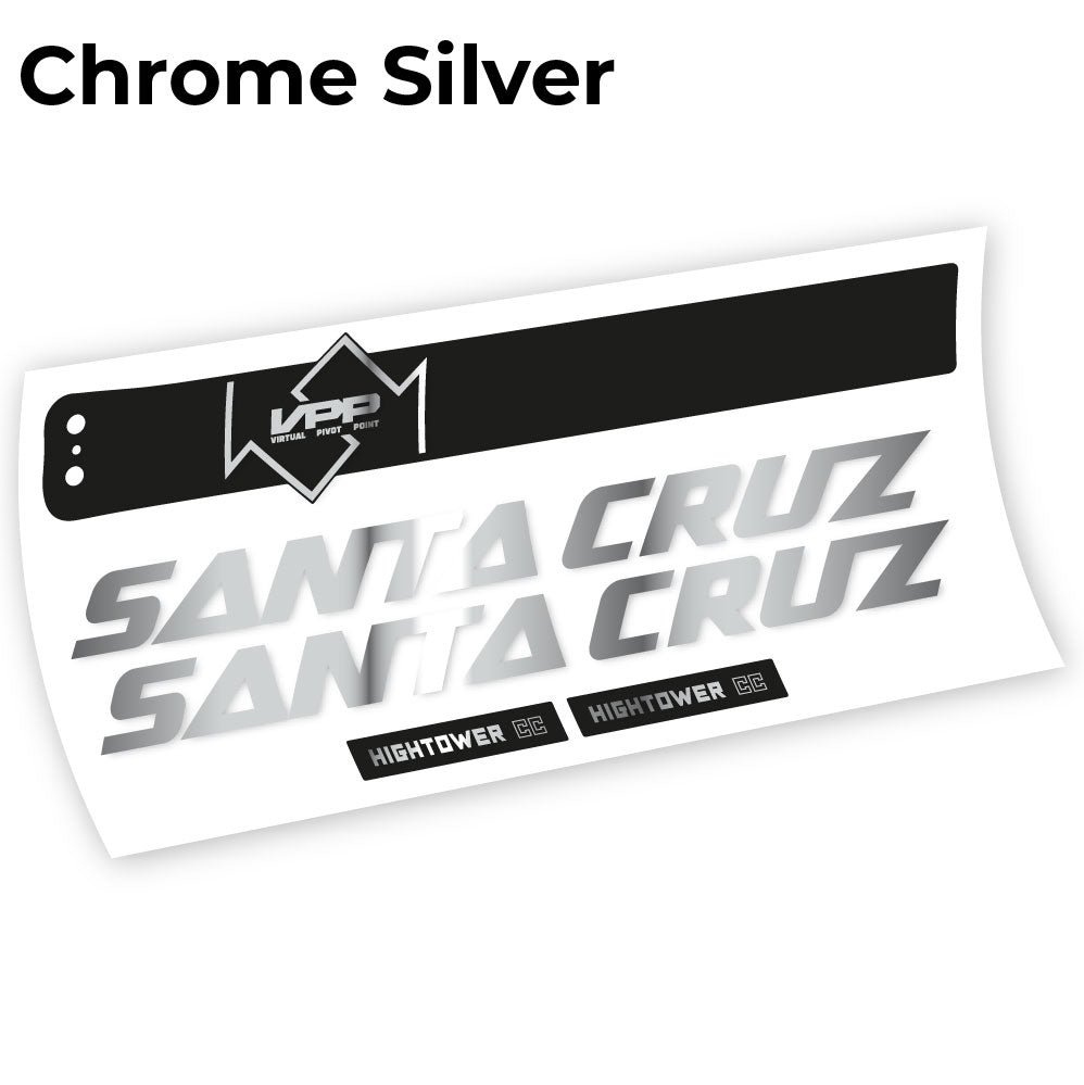 Adesivi Telaio Santa Cruz Hightower CC 2020 in vinile - Argento Cromato