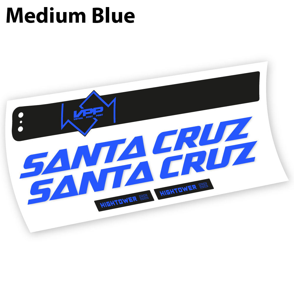 Adesivi Telaio Santa Cruz Hightower CC 2020 in vinile - Blu Medio