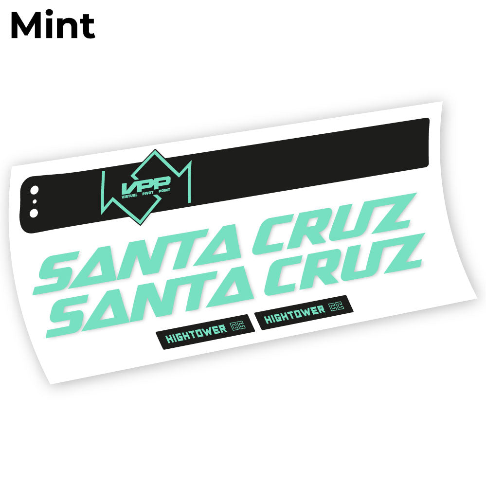 Adesivi Telaio Santa Cruz Hightower CC 2020 in vinile - Verde Menta