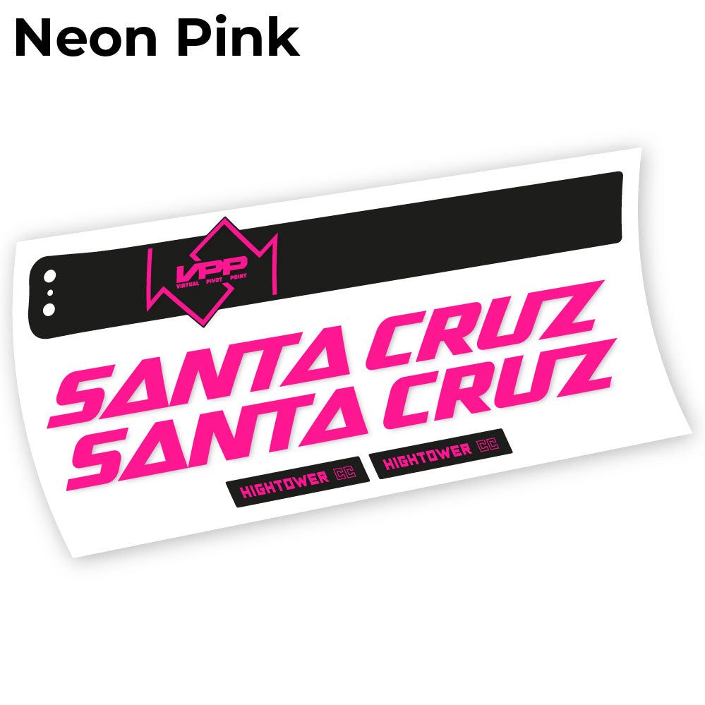 Adesivi Telaio Santa Cruz Hightower CC 2020 in vinile - Rosa Neon