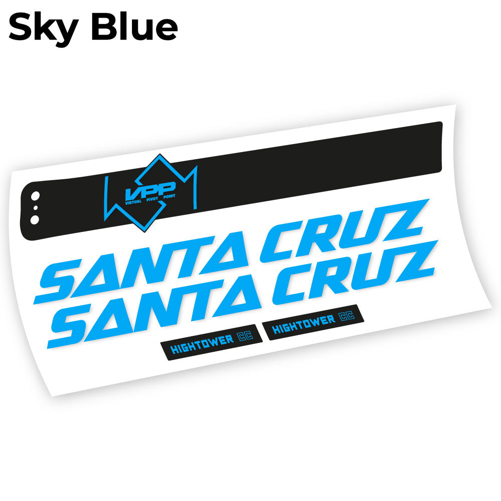 Adesivi Telaio Santa Cruz Hightower CC 2020 in vinile - Azzurro Cielo