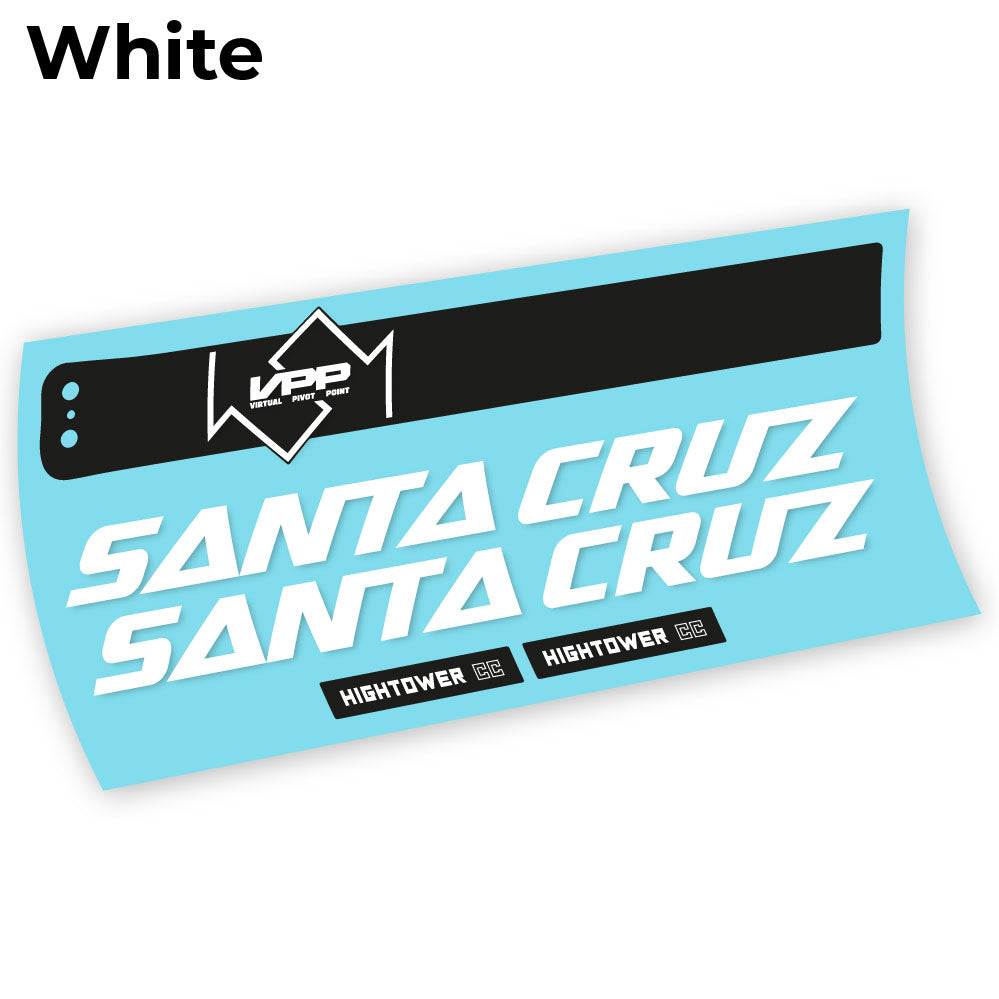 Adesivi Telaio Santa Cruz Hightower CC 2020 in vinile - Bianco