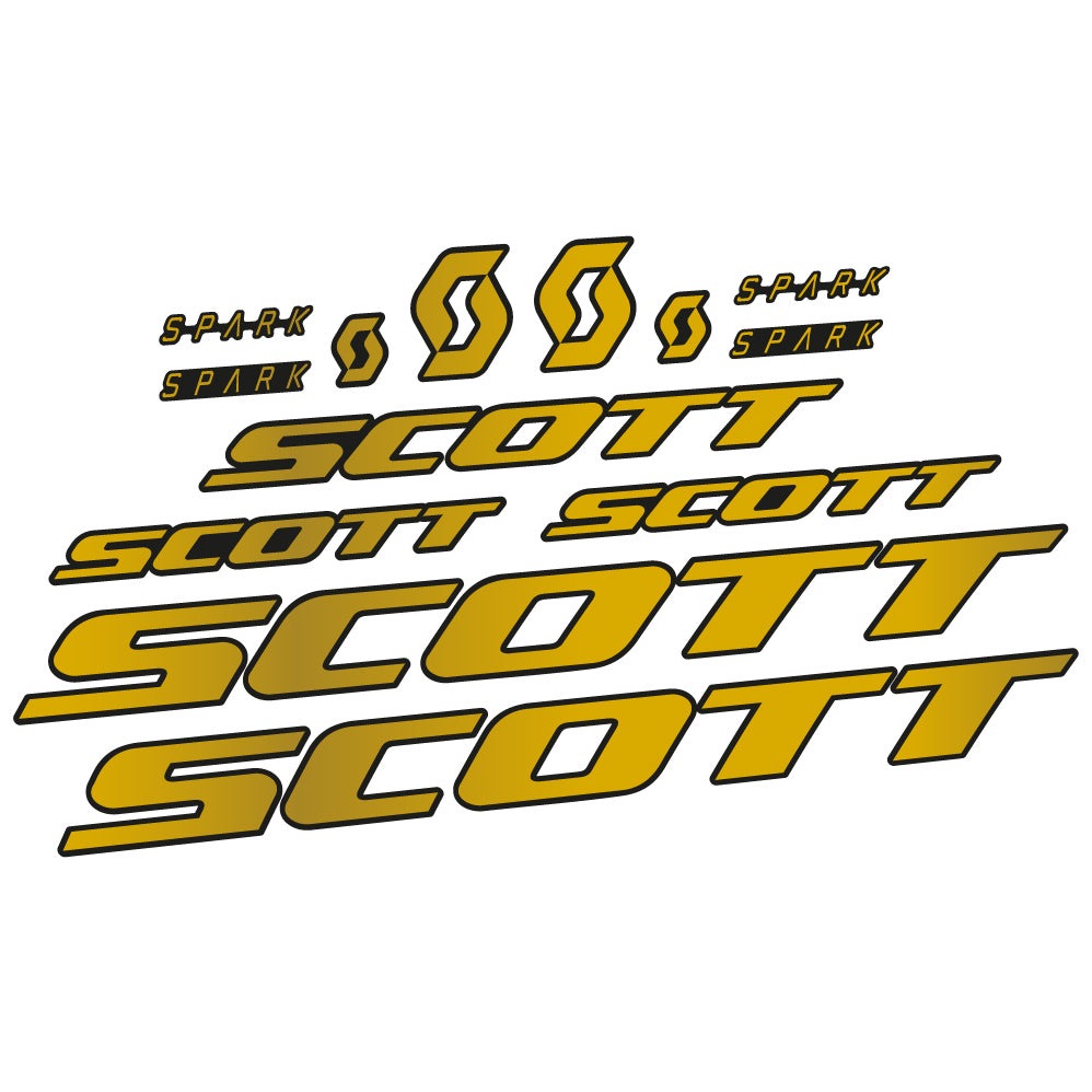 Adesivi Telaio Scott Spark RC 2022 in vinile - Oro