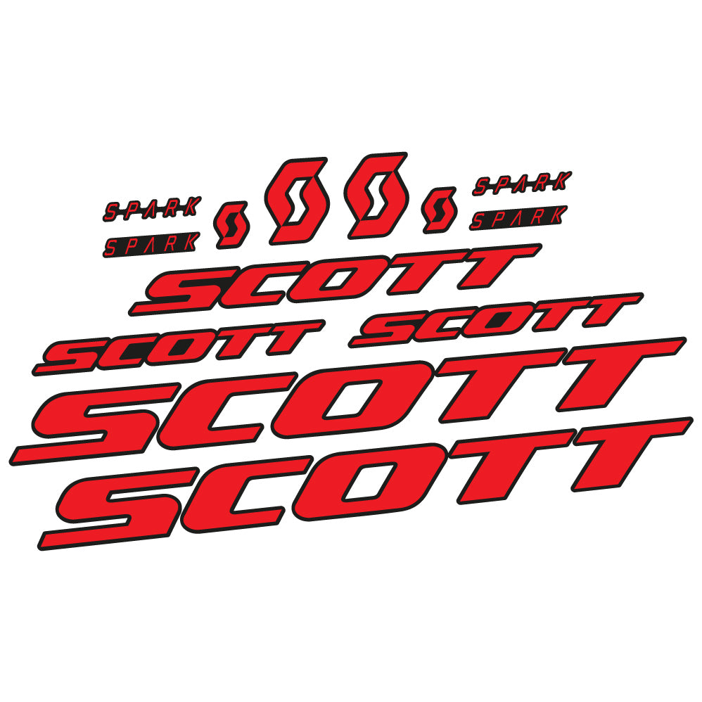 Adesivi Telaio Scott Spark RC 2022 in vinile - Rosso