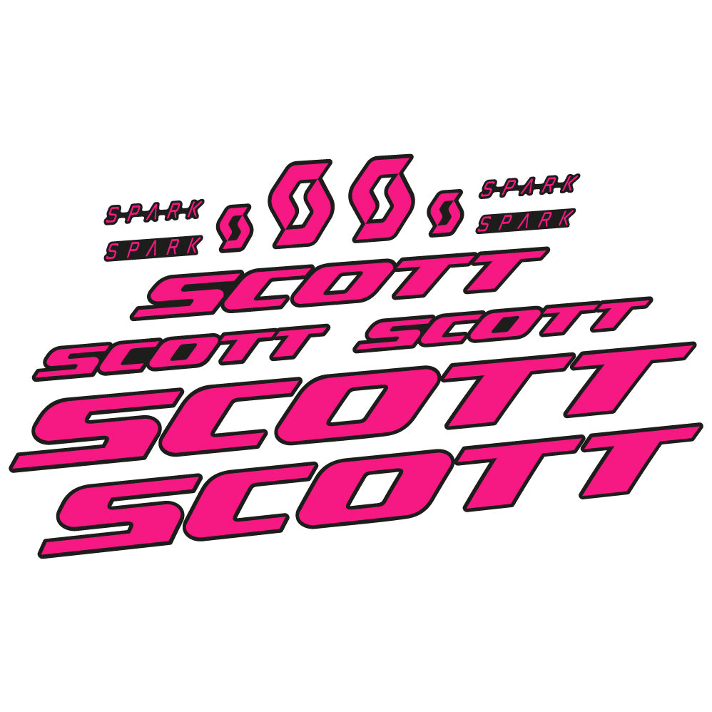 Adesivi Telaio Scott Spark RC 2022 in vinile - Fucsia