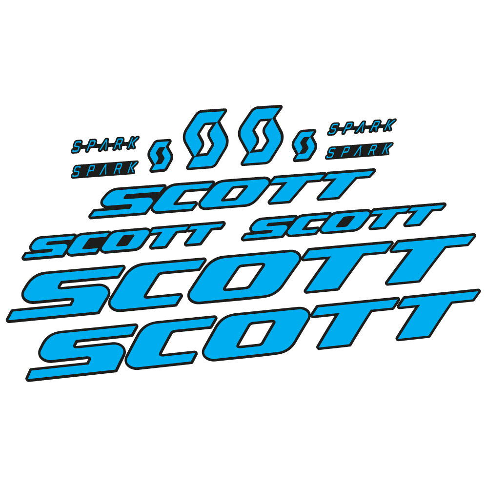 Adesivi Telaio Scott Spark RC 2022 in vinile - Azzurro Cielo