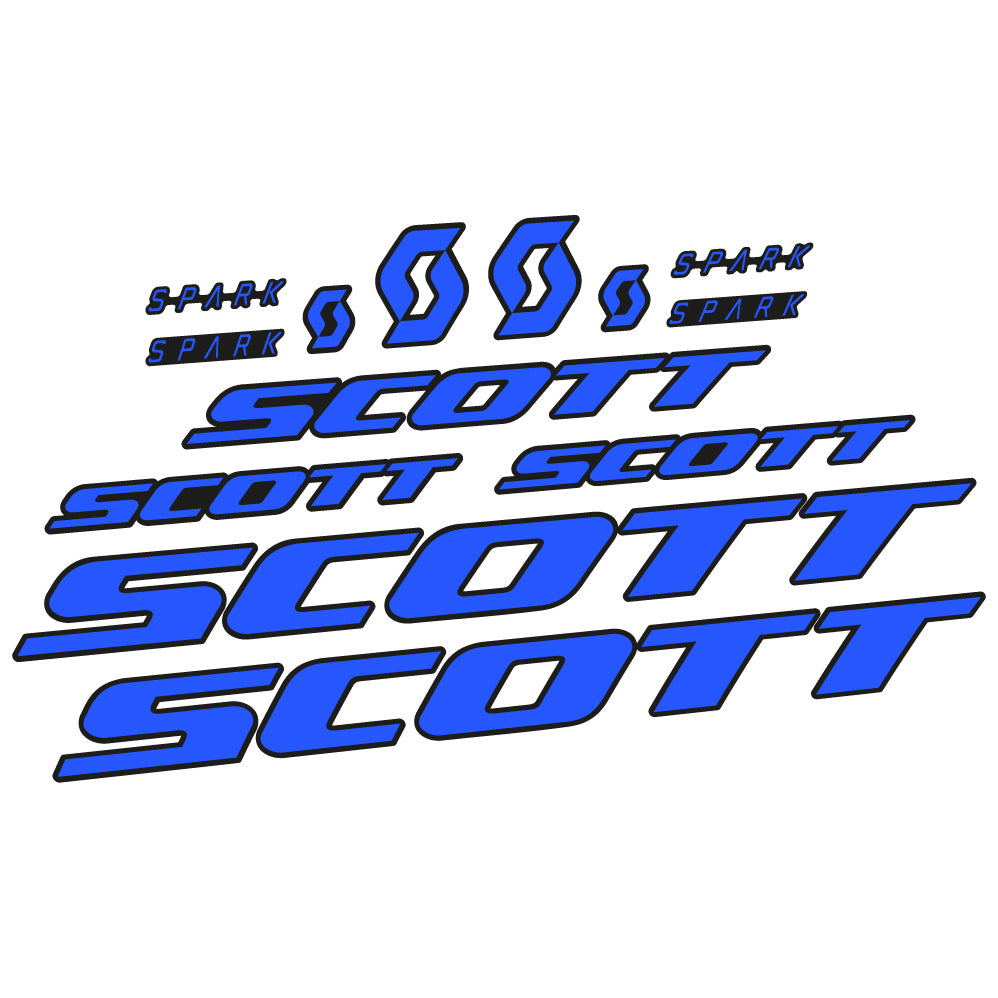 Adesivi Telaio Scott Spark RC 2022 in vinile - Blu Medio