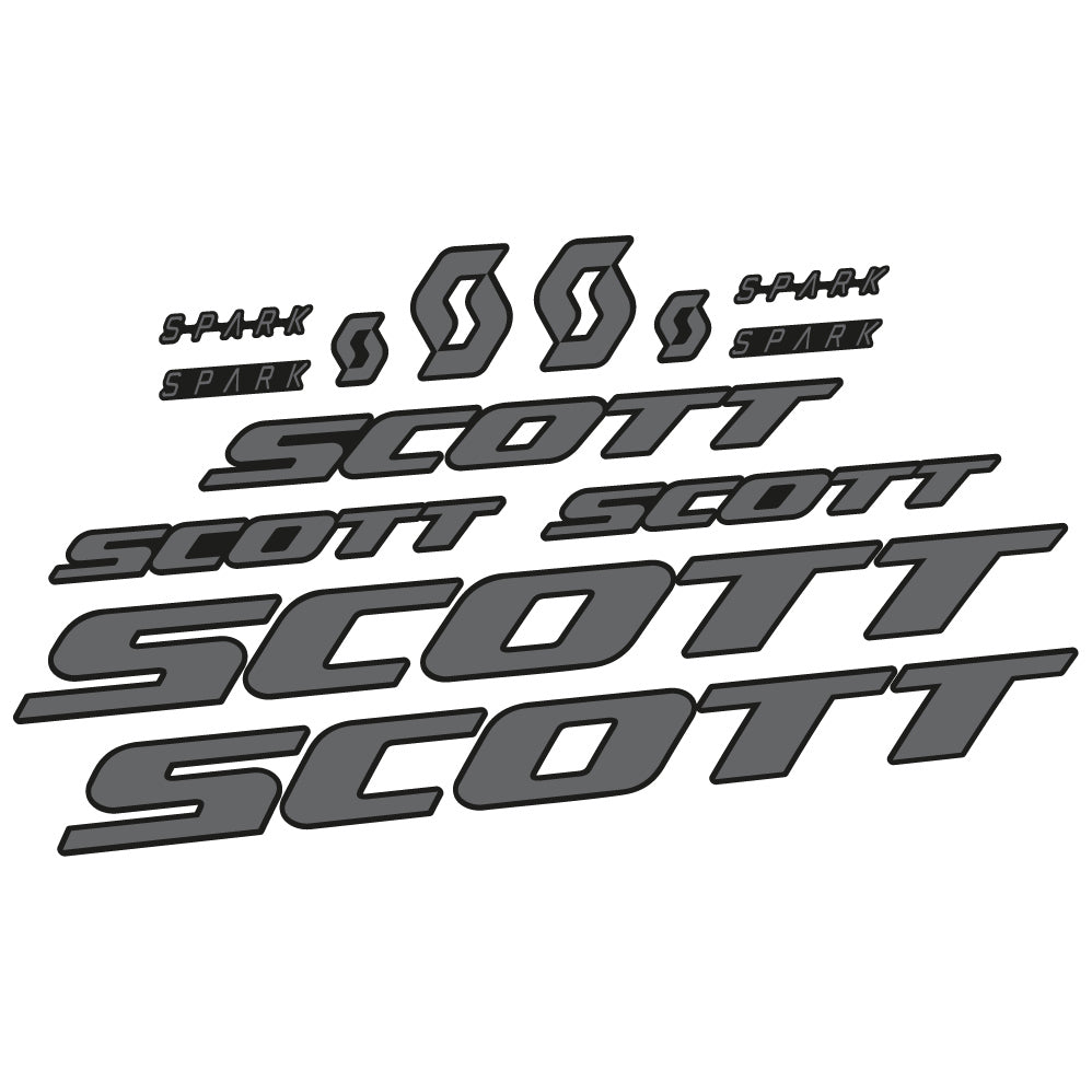 Adesivi Telaio Scott Spark RC 2022 in vinile - Grigio Traffico