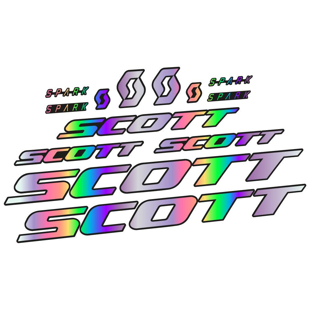 Adesivi Telaio Scott Spark RC 2022 in vinile - Olografico