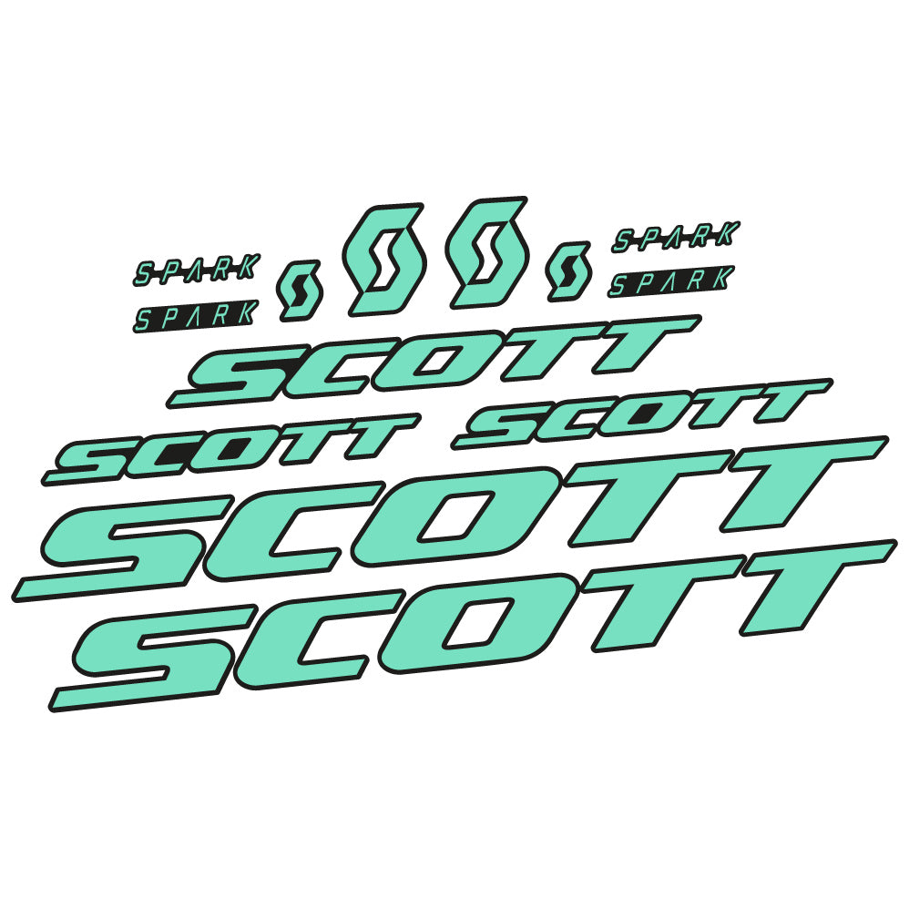 Adesivi Telaio Scott Spark RC 2022 in vinile - Verde Menta