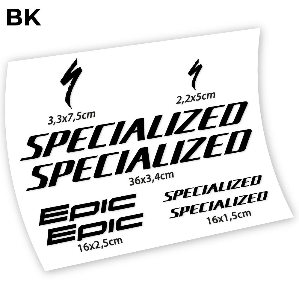 Adesivi Telaio Specialized Epic Square in vinile - Nero