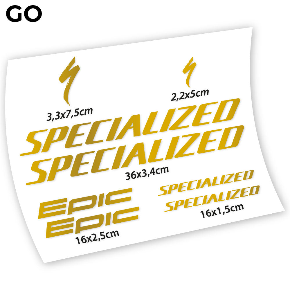 Adesivi Telaio Specialized Epic Square in vinile - Oro
