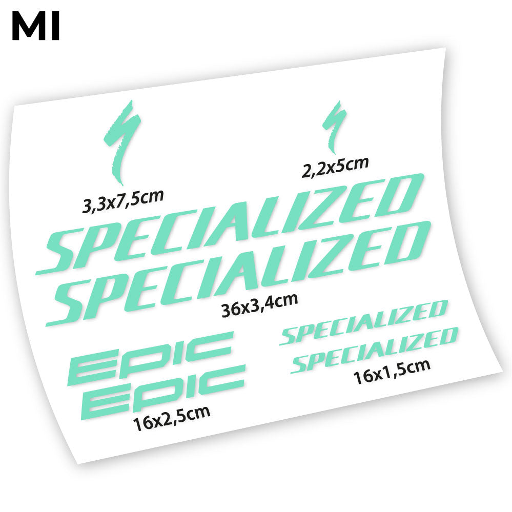 Adesivi Telaio Specialized Epic Square in vinile - Verde Menta