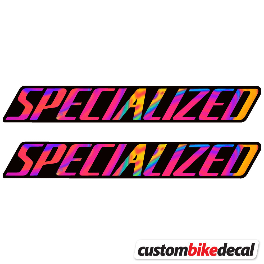 Adesivi Telaio Specialized Square in vinile - Arcobaleno Psichedelico