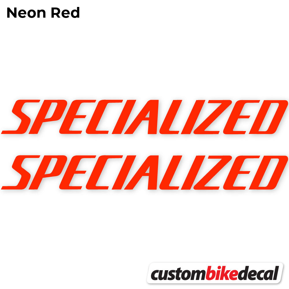Adesivi Telaio Specialized Square in vinile - Rosso Neon