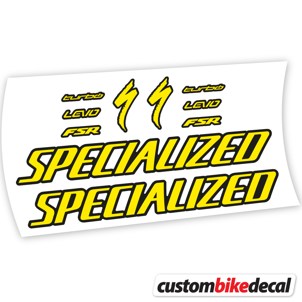 Adesivi Telaio Specialized Turbo Levo Comp 2021 in vinile - Giallo
