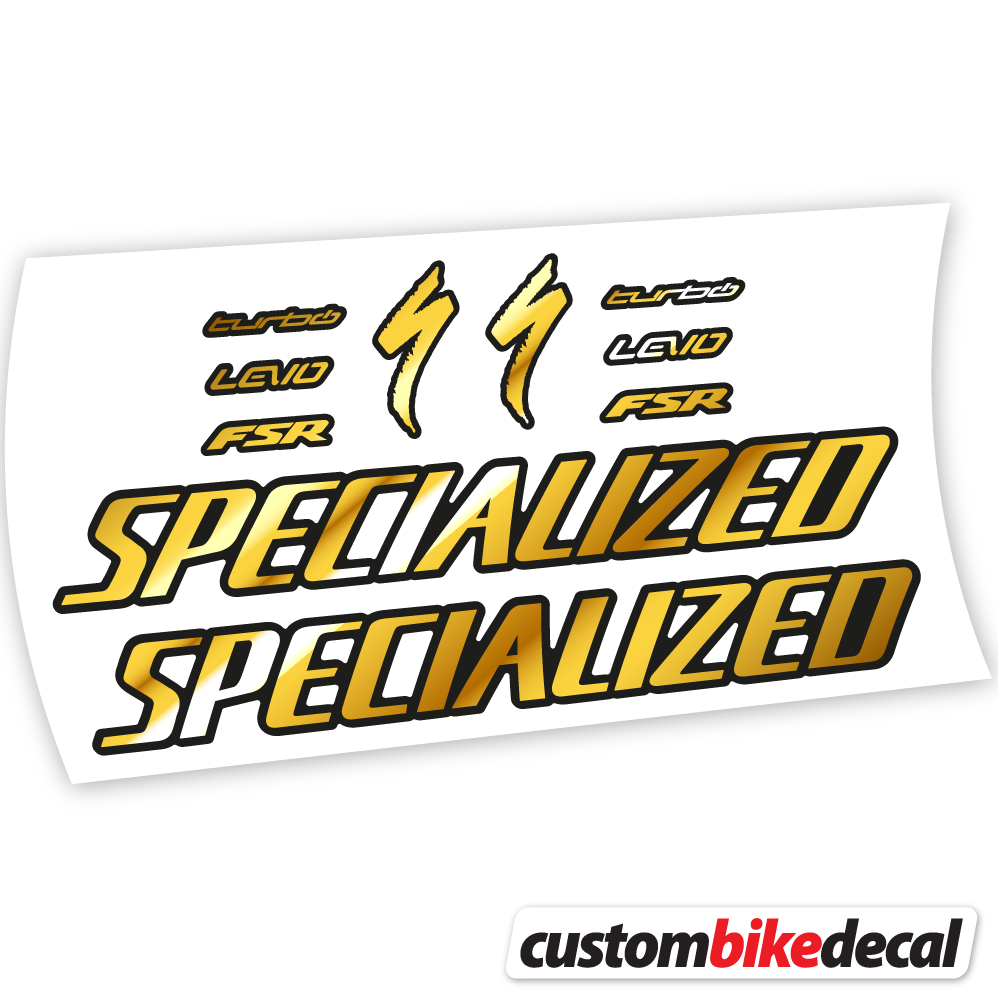 Adesivi Telaio Specialized Turbo Levo Comp 2021 in vinile - Oro Cromato