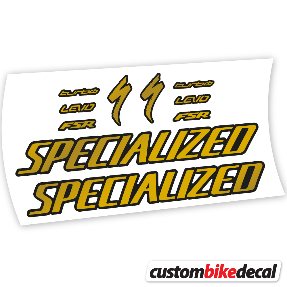 Adesivi Telaio Specialized Turbo Levo Comp 2021 in vinile - Oro