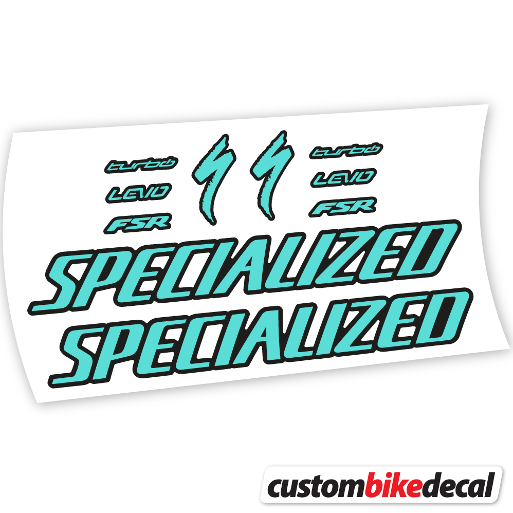 Adesivi Telaio Specialized Turbo Levo Comp 2021 in vinile - Verde Acqua