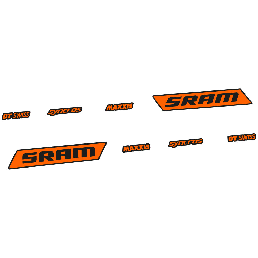 Adesivi Telaio Sram Syncross Maxxis Corsivo in vinile