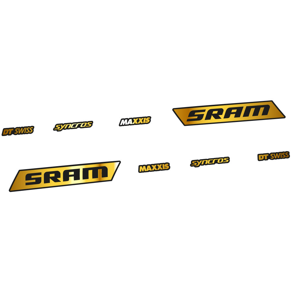 Adesivi Telaio Sram Syncross Maxxis Corsivo in vinile
