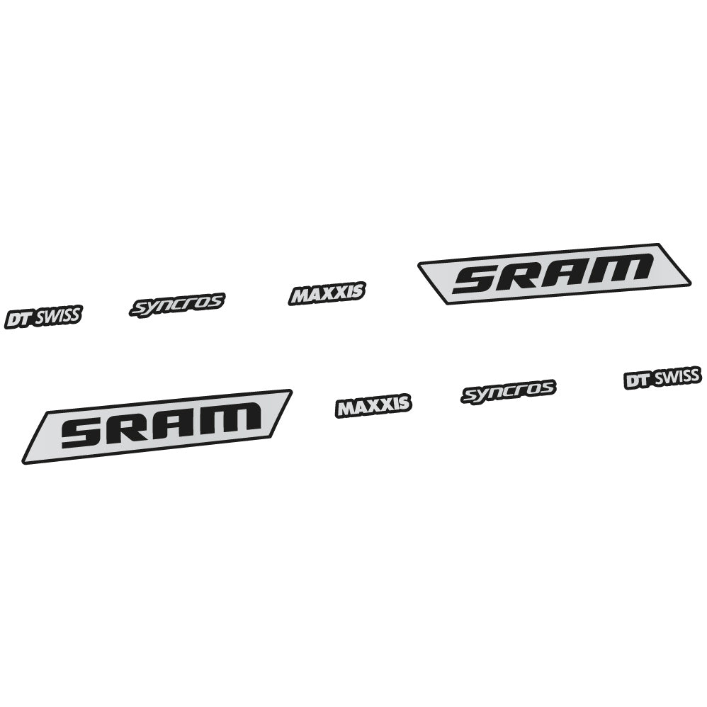 Adesivi Telaio Sram Syncross Maxxis Corsivo in vinile