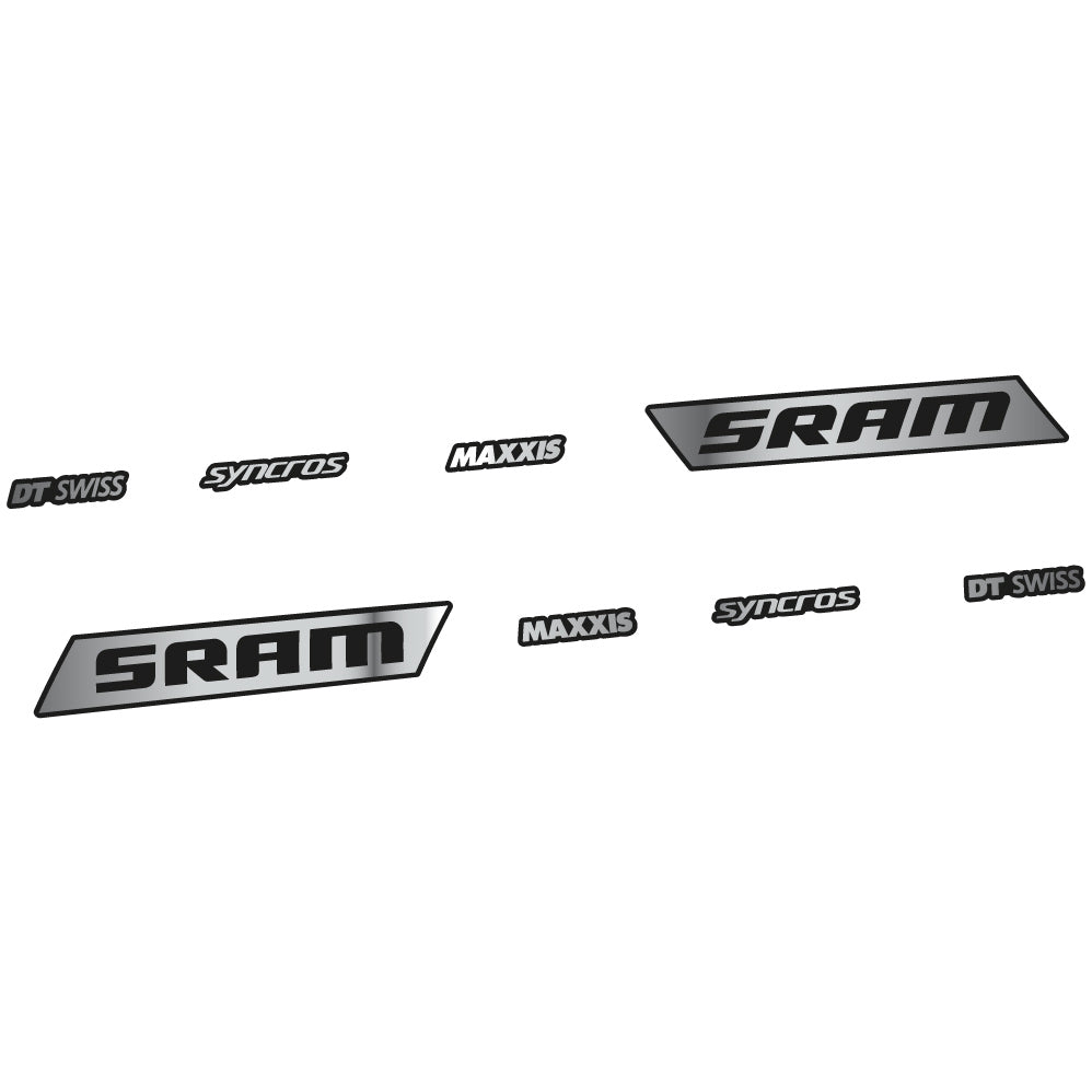 Adesivi Telaio Sram Syncross Maxxis Corsivo in vinile