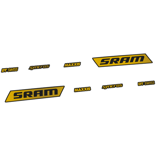 Adesivi Telaio Sram Syncross Maxxis Corsivo in vinile
