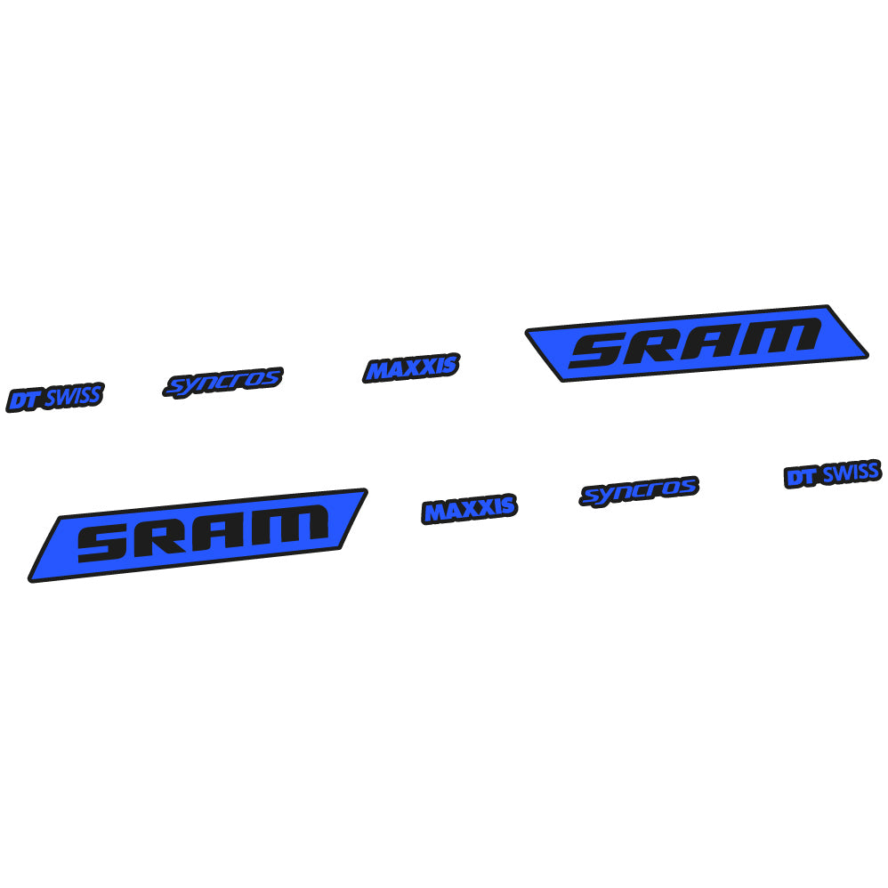 Adesivi Telaio Sram Syncross Maxxis Corsivo in vinile