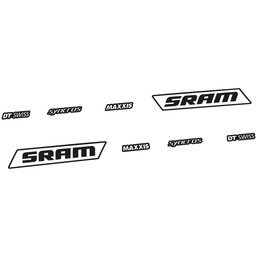 Adesivi Telaio Sram Syncross Maxxis Corsivo in vinile