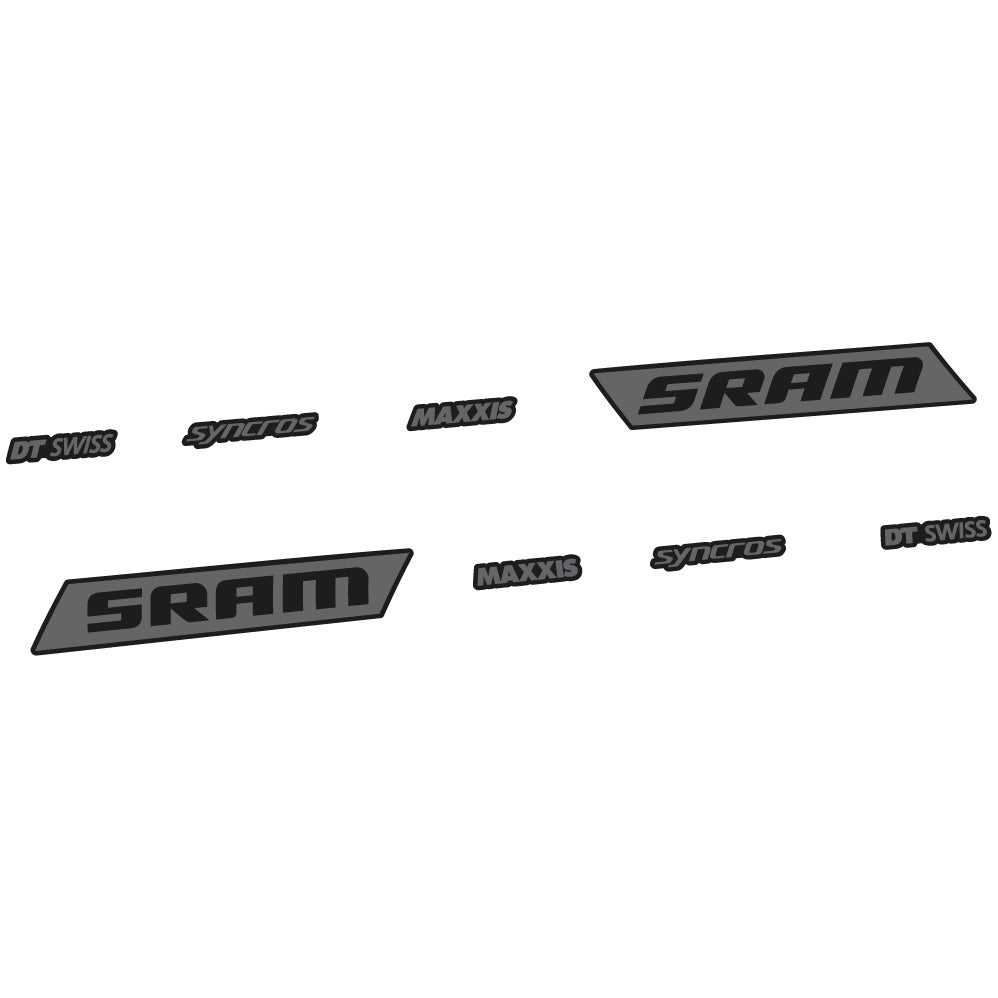 Adesivi Telaio Sram Syncross Maxxis Corsivo in vinile