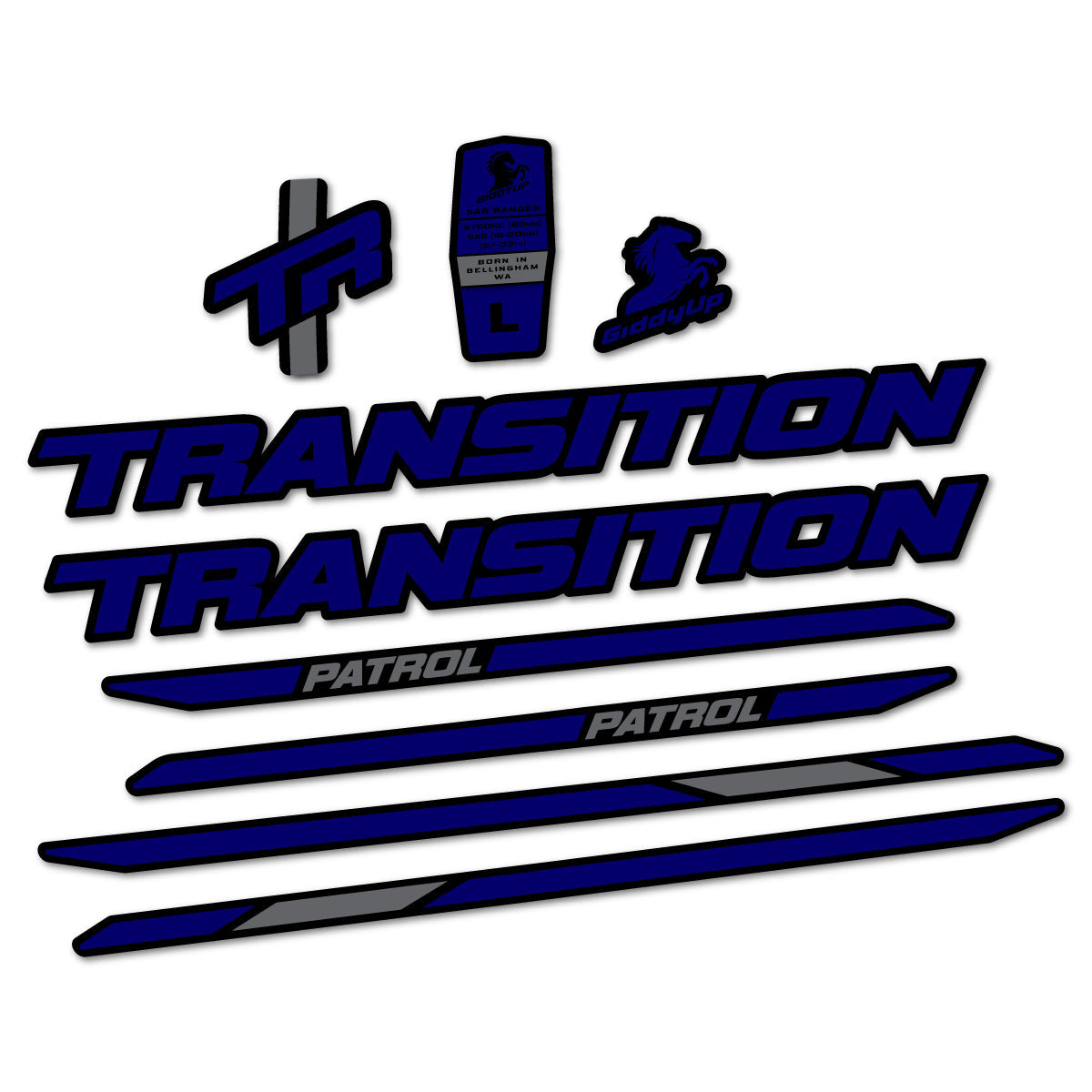 Adesivi Telaio Transition Patrol Carbon 2025-2026 in vinile