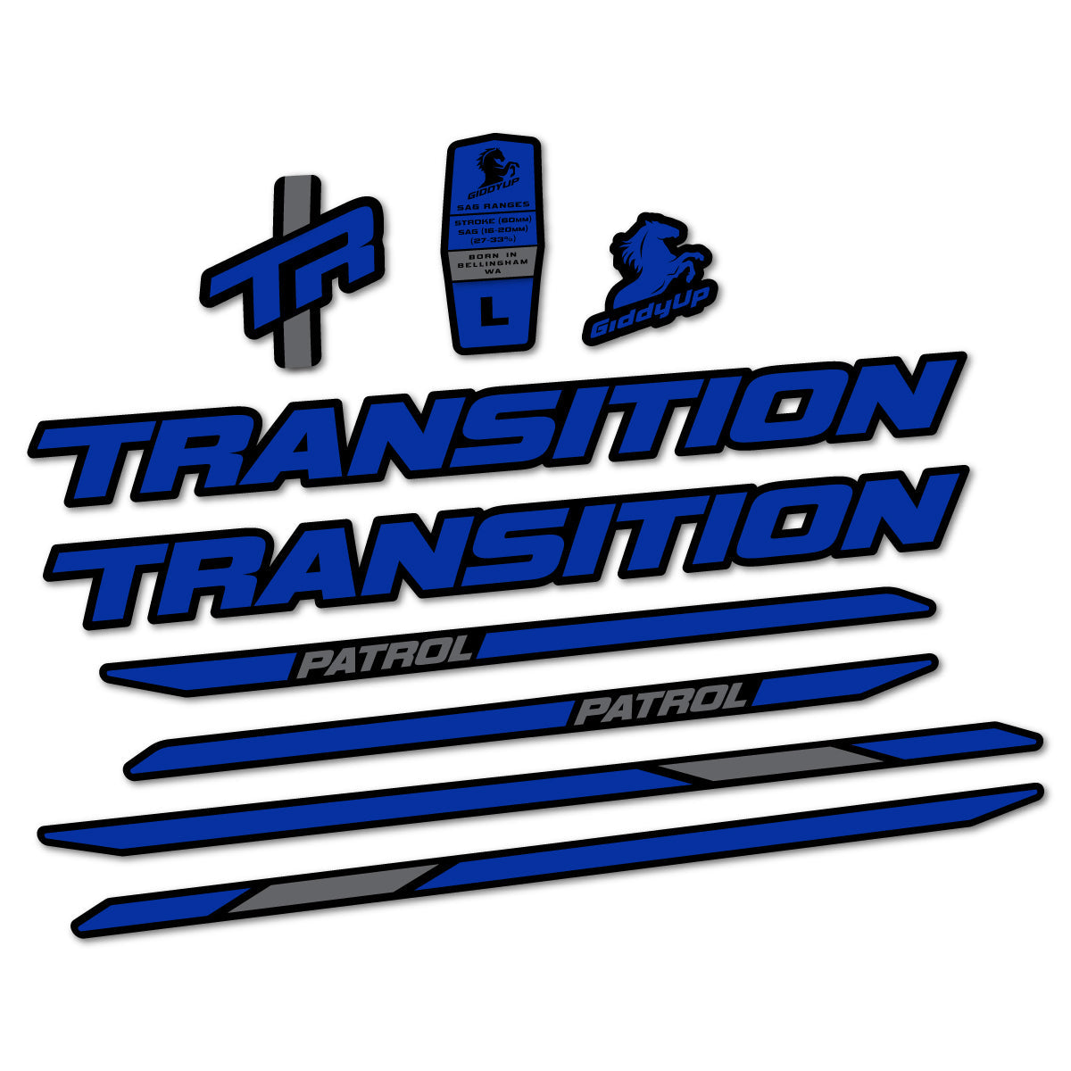 Adesivi Telaio Transition Patrol Carbon 2025-2026 in vinile