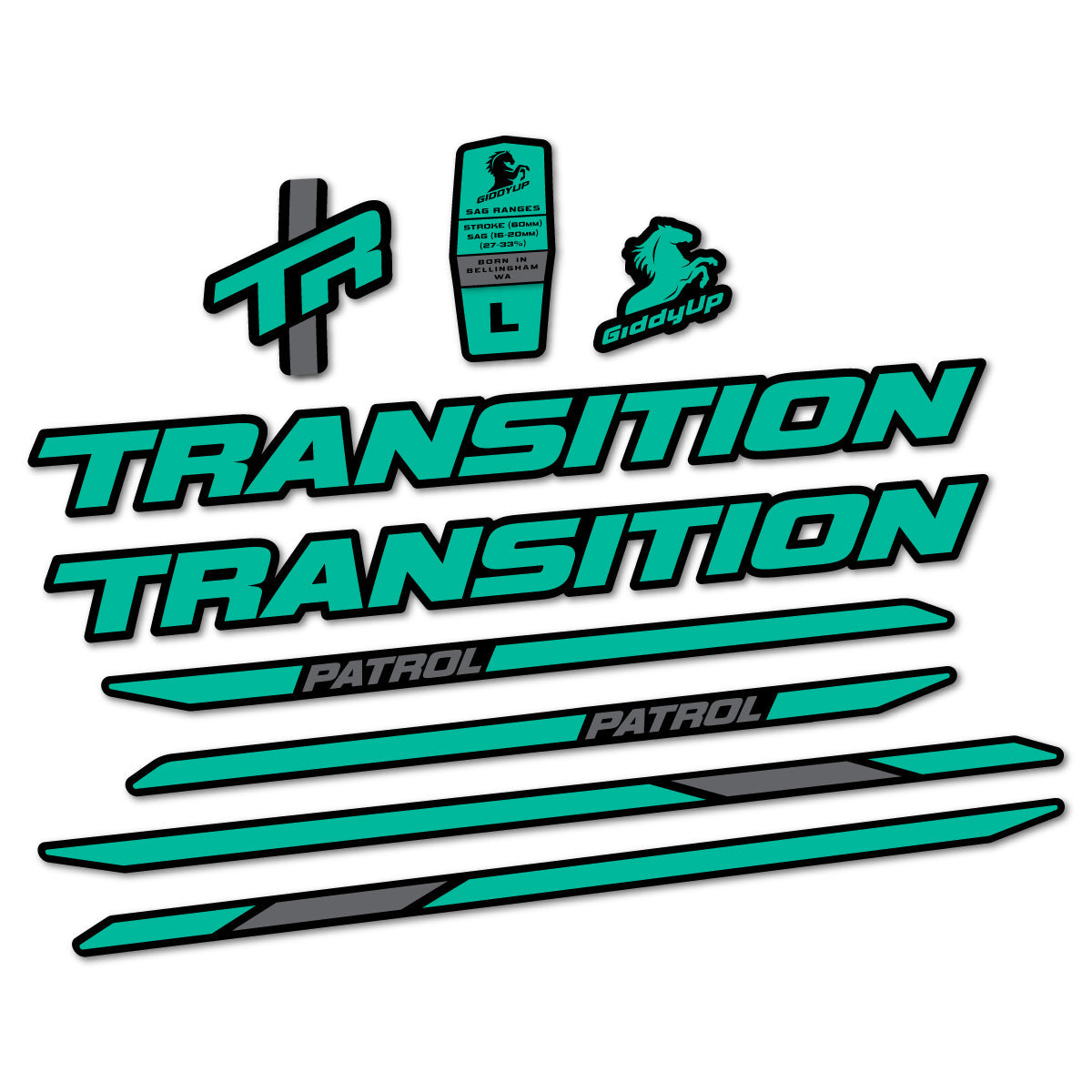 Adesivi Telaio Transition Patrol Carbon 2025-2026 in vinile