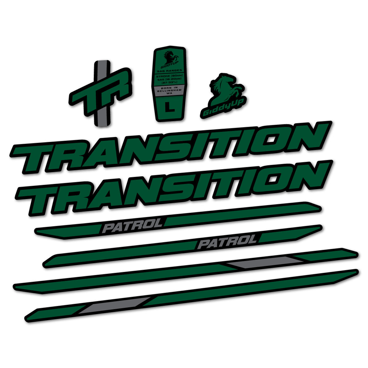 Adesivi Telaio Transition Patrol Carbon 2025-2026 in vinile