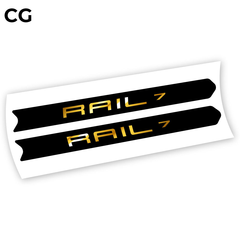Adesivi Telaio Trek Rail in vinile - Oro Cromato