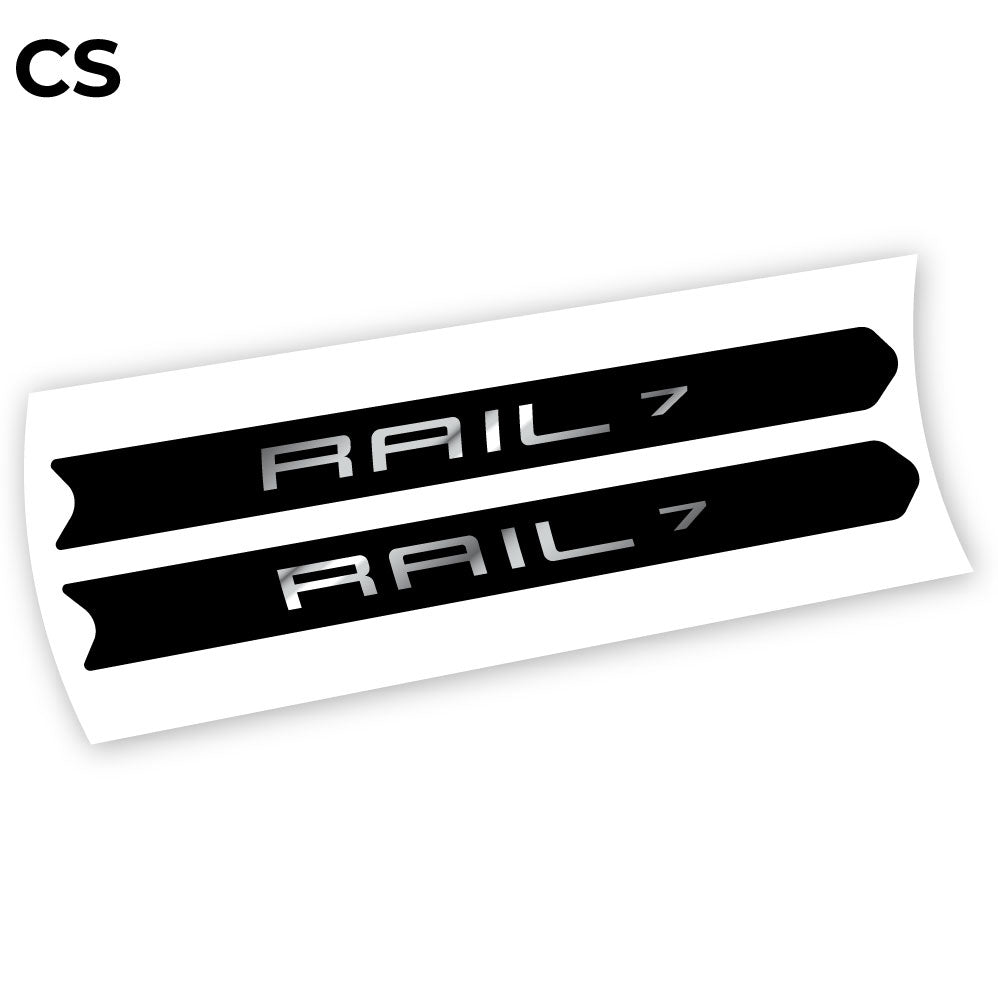 Adesivi Telaio Trek Rail in vinile - Argento Cromato