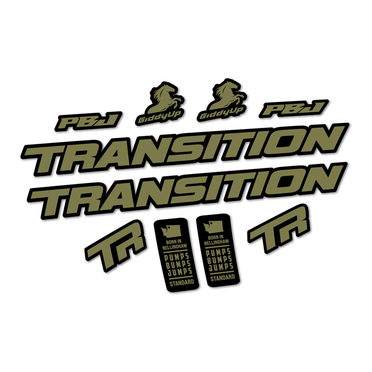 Adesivi Telaio Transition PBJ 2026 in vinile - Cachi
