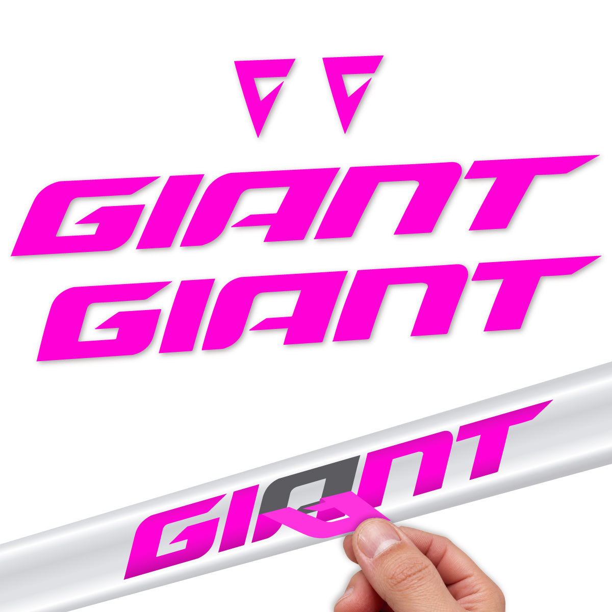 Adesivi Telaio Giant TCR 2025-2026 in vinile - Fucsia Fluo