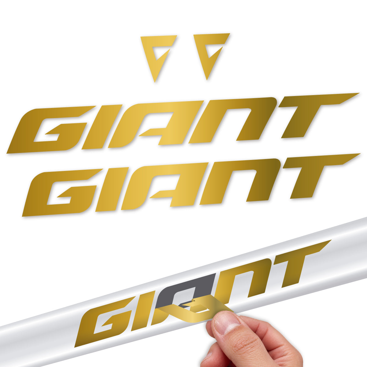 Adesivi Telaio Giant TCR 2025-2026 in vinile - Oro