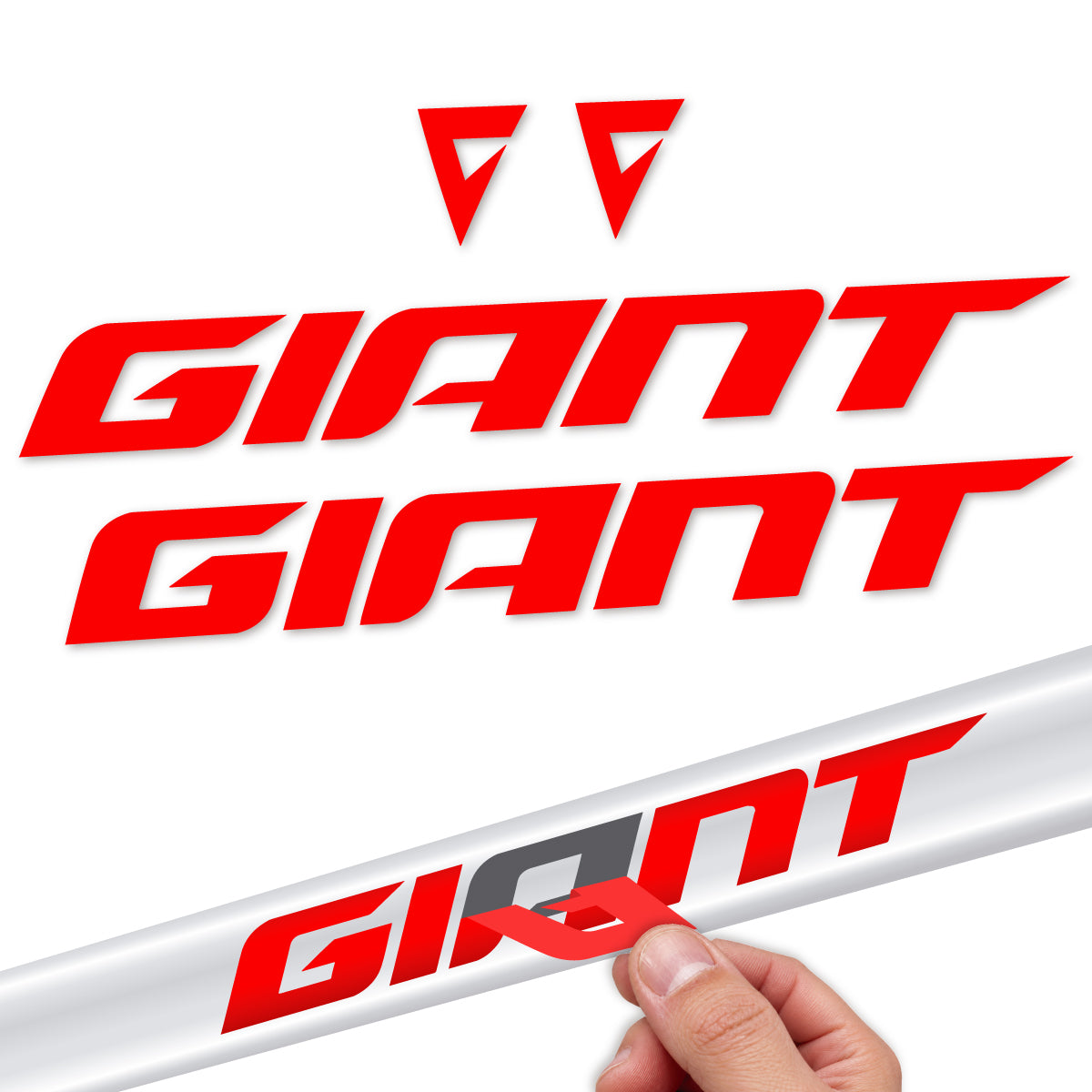 Adesivi Telaio Giant TCR 2025-2026 in vinile - Rosso Arancio